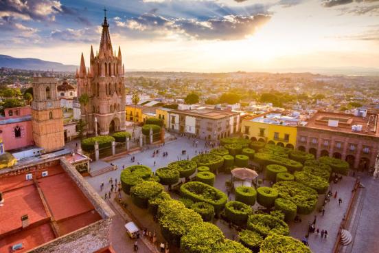 aerial image of san miguel de allende