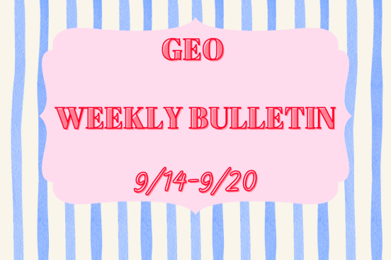 Weekly Bulletin Week 9/14-9/20