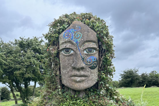 A statue at the Hill of Uisneach in Ireland
