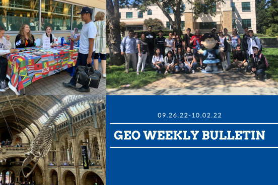 GEO Bulletin with images of students