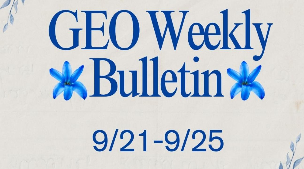 GEO Weekly Bulletin 