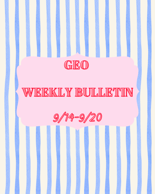 Weekly Bulletin Week 9/14-9/20