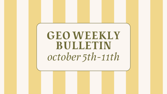 GEO Weekly Bulletin 
