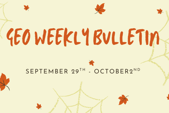 GEO Weekly bulletin September 29th