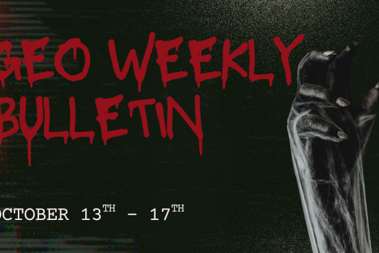 GEO Weekly bulletin October 13th