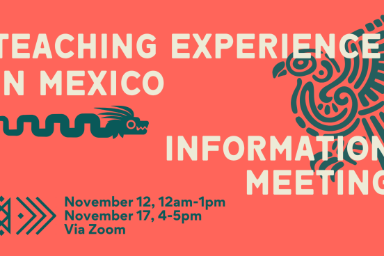 Teaching experience in Mexico info meeting flyer