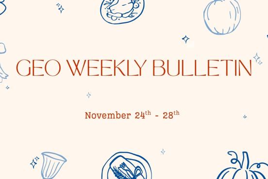 GEO Weekly Bulletin Flyer November 24
