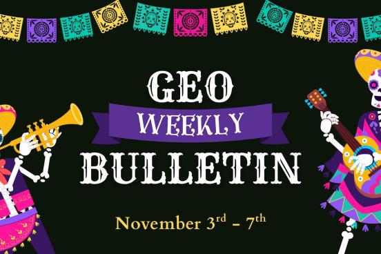 GEO Weekly bulletin November 3rd