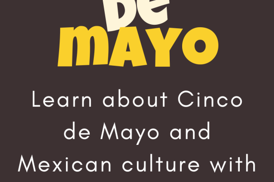 Cinco de Mayo flyer for Coffee and culture with date and time. 