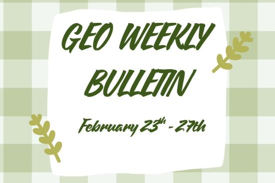 geo weekly bulletin