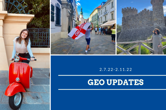 GEO Updates 2/7/22 with images of students abroad