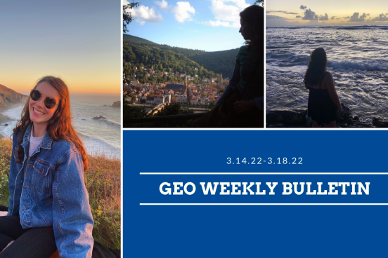Geo Weekly Bulletin with images of students abroad