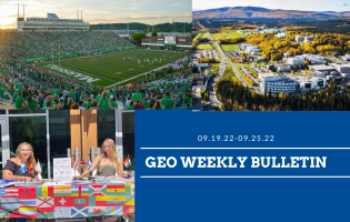 GEO Bulletin with pictures of students