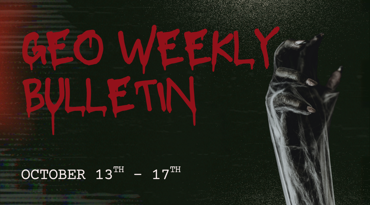 GEO Weekly bulletin October 13th