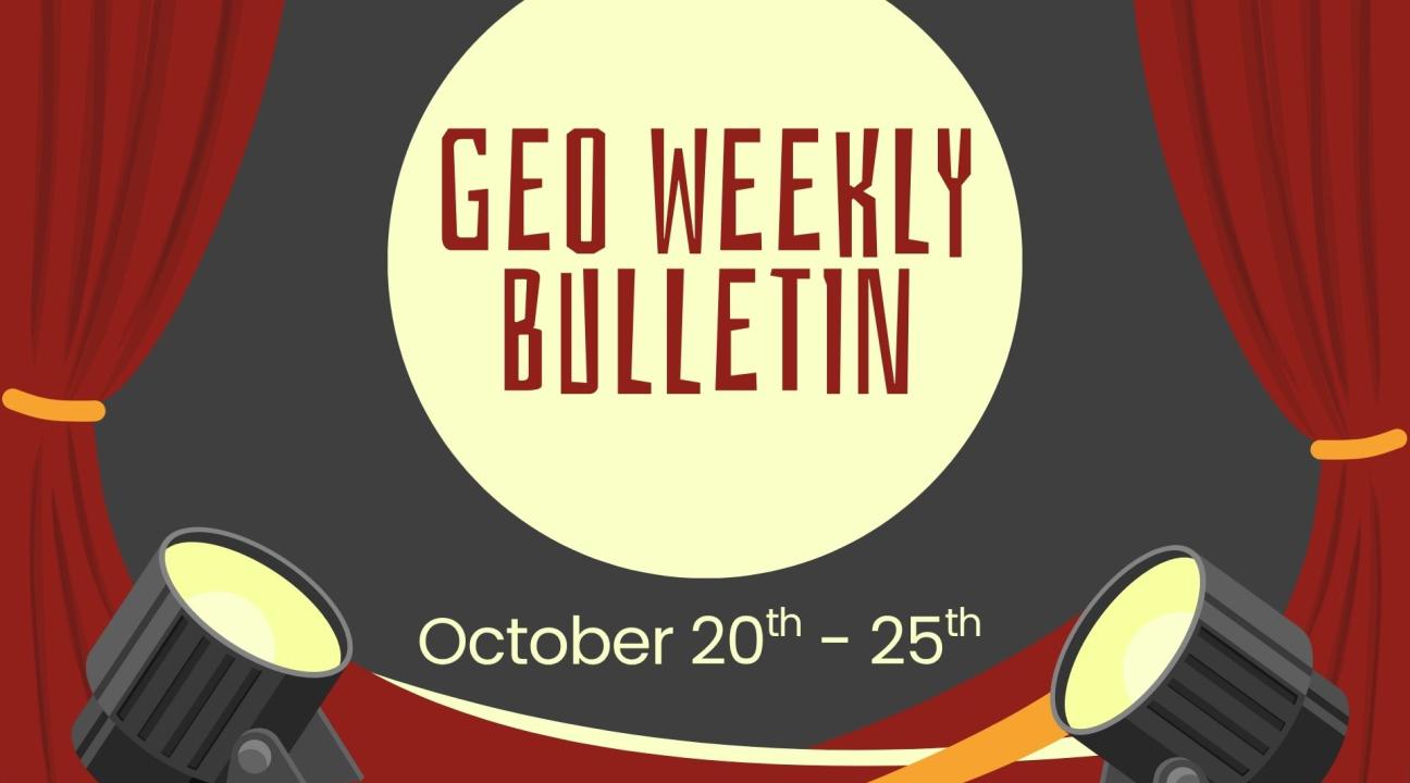 GEO Weekly bulletin October 20th