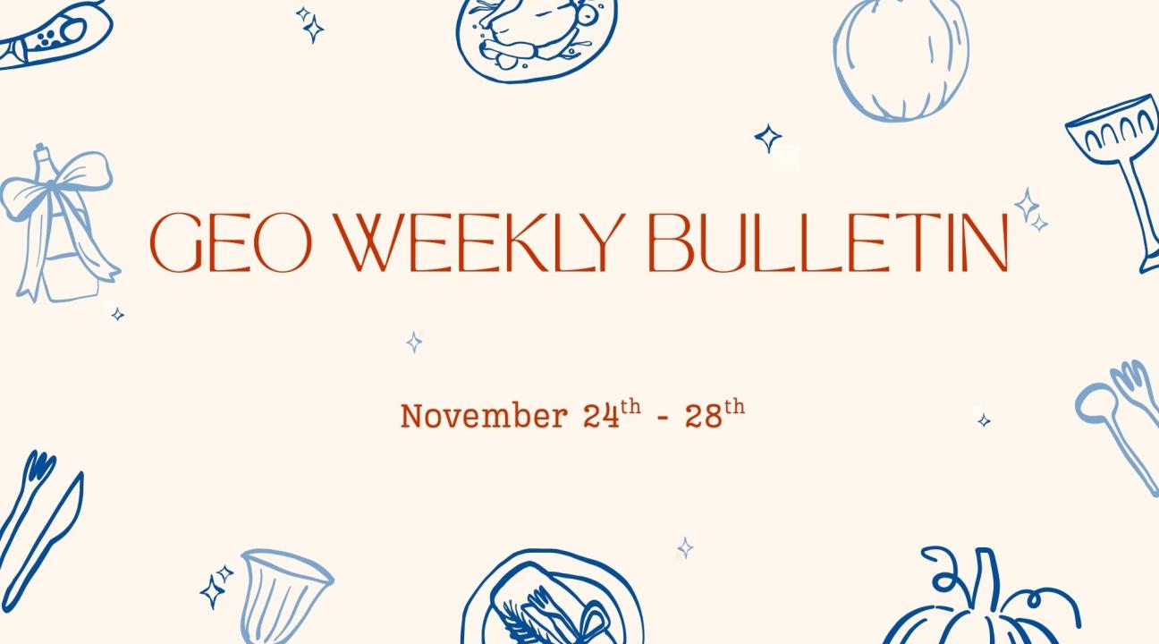 GEO Weekly Bulletin Flyer November 24