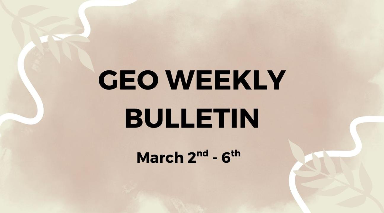 geo weekly bulletin