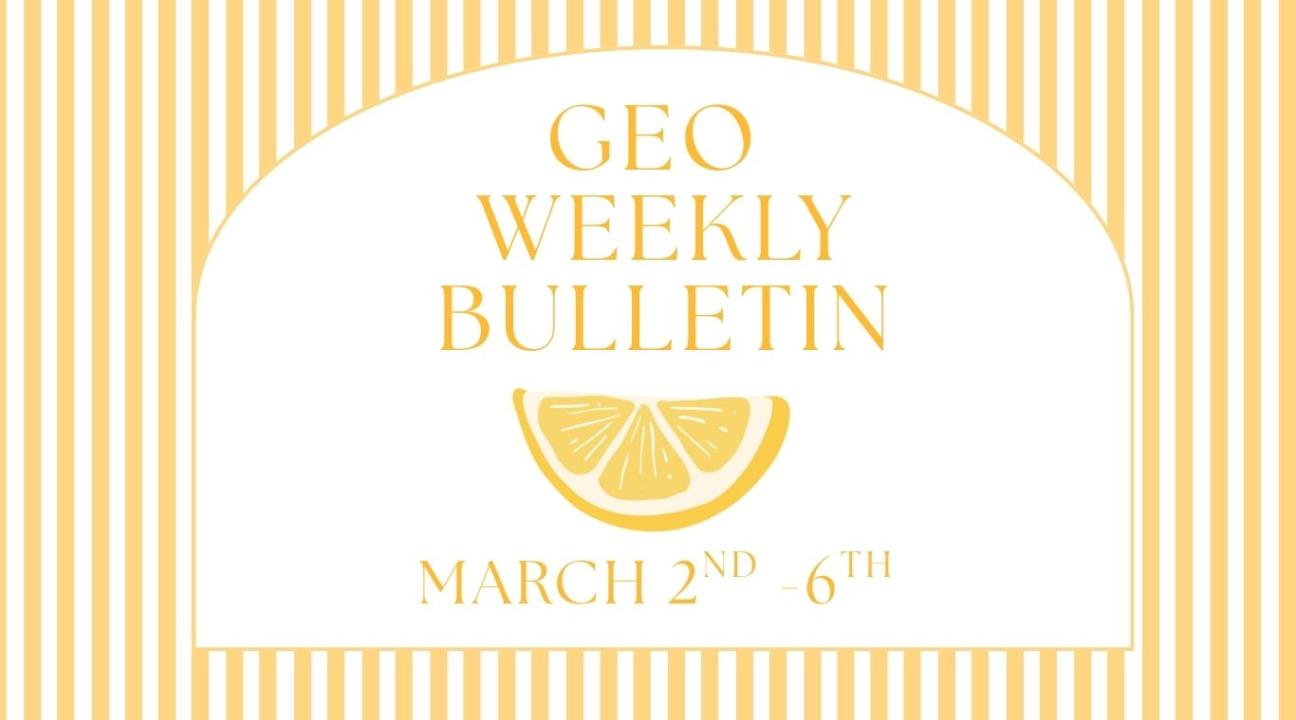 geo weekly bulletin