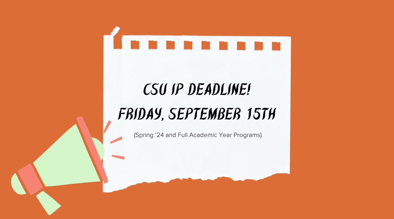 CSU IP deadline is September 15
