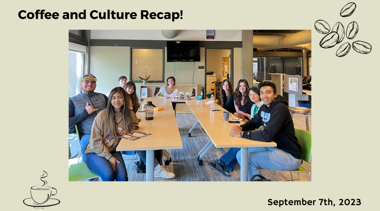 students at coffee and culture