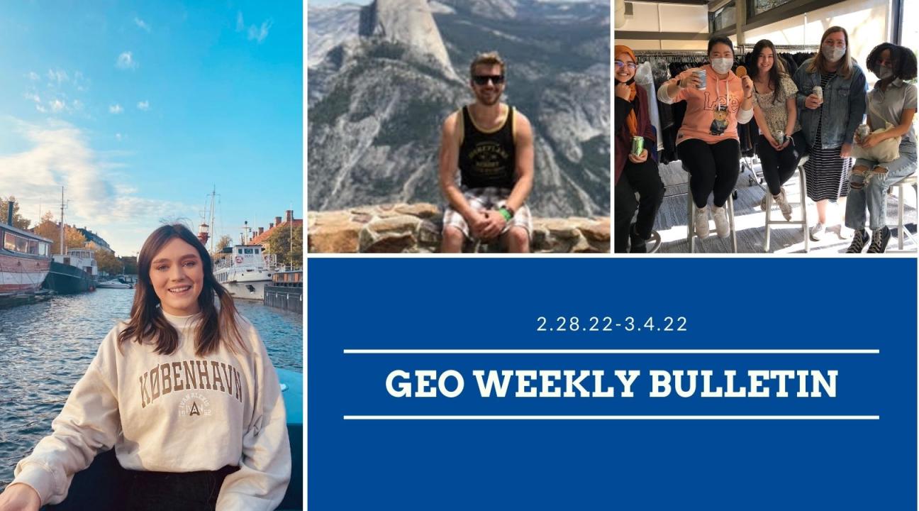 Images of students studying abroad and posing together