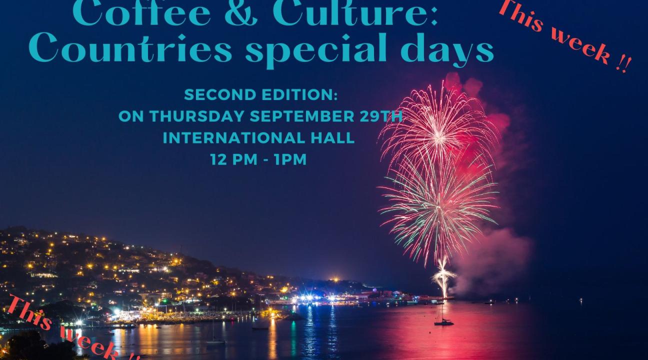 Image of fireworks for Coffee and Culture this week