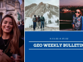 GEO weekly bulletin April 11 2022 with images of students abroad