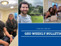GEO weekly bulletin May 5 2022 with images of students