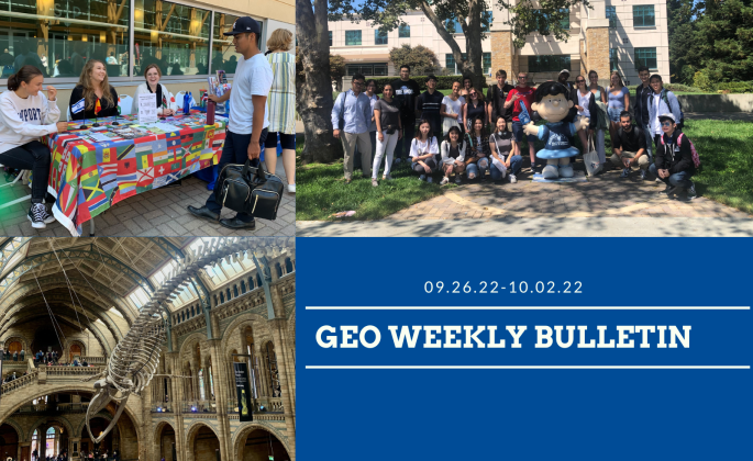 GEO Bulletin with images of students