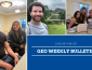 GEO weekly bulletin May 5 2022 with images of students