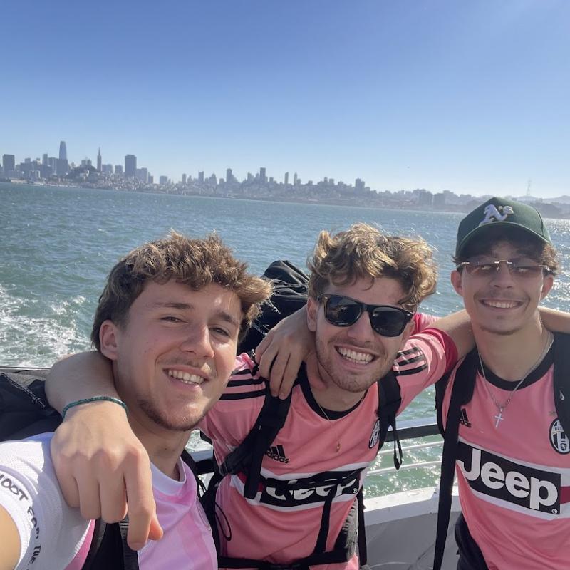Three guys on a boat