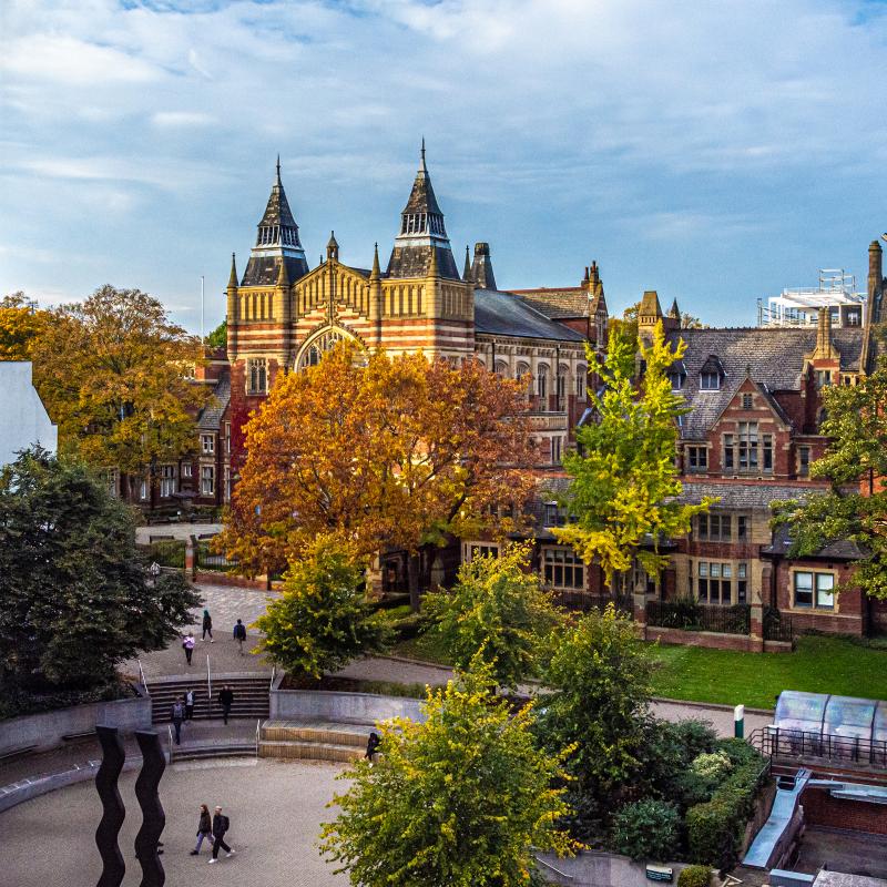 aerial image of university of leeds campus