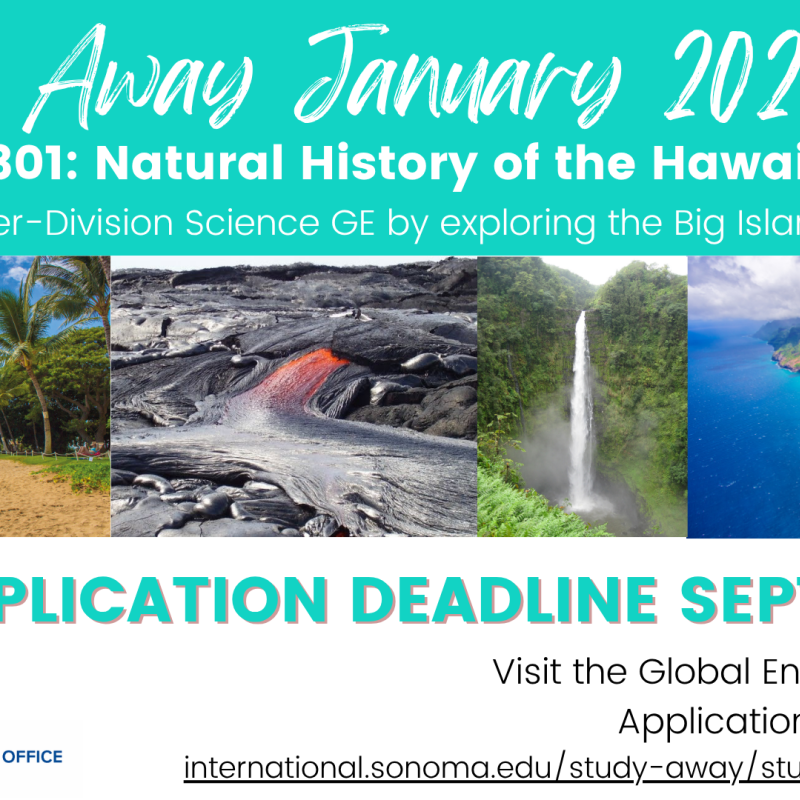 digital flyer of hawaii program with text, qr code, and images from Hawaii