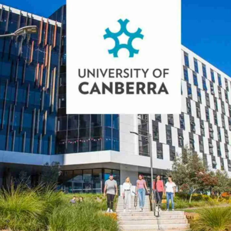 image of canberra campus with logo