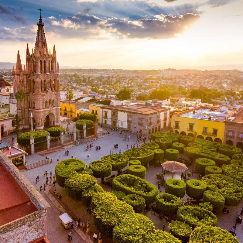aerial image of san miguel de allende