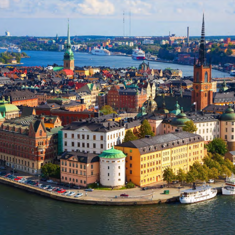aerial image of city of stockholm