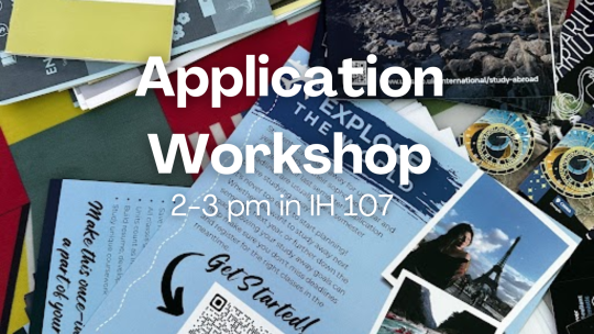 image of flyers with Application Workshop text displayed