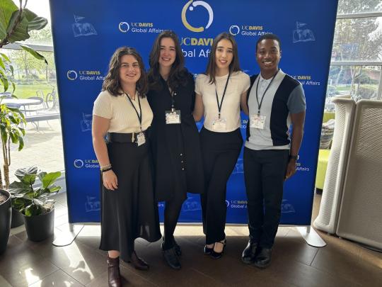 Four ambassadors at UC Davis global learning conference