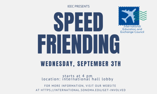 image with words saying Speed Friending event info