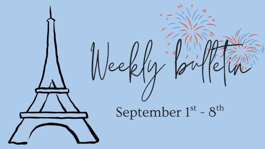GEO Weekly bulletin September 1st