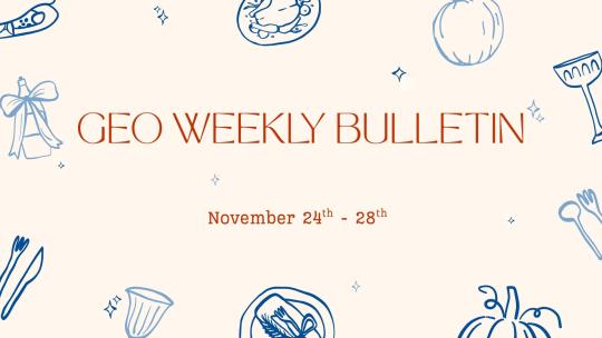 GEO Weekly Bulletin Flyer November 24