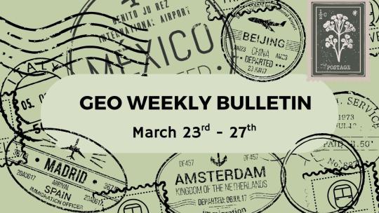 geo weekly bulletin