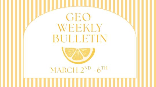 geo weekly bulletin