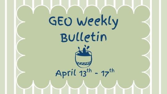 geo weekly bulletin