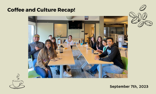 students at coffee and culture