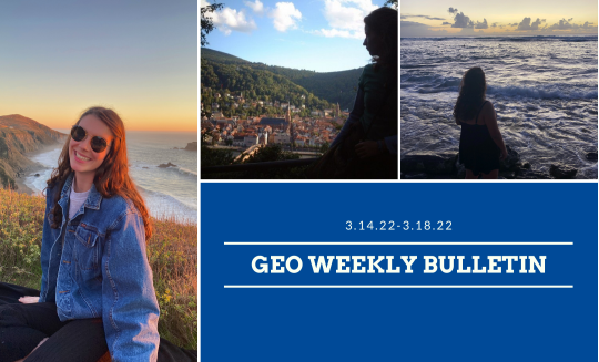 Geo Weekly Bulletin with images of students abroad