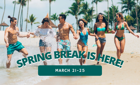 Spring break is here March 21-25 with people on beach