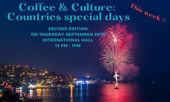 Image of fireworks for Coffee and Culture this week